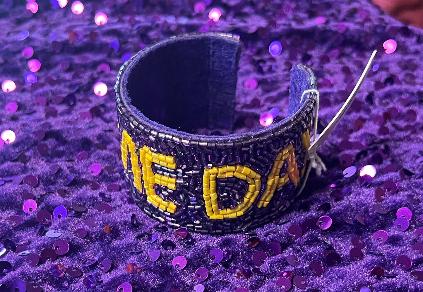 Beaded GameDay Cuff Bracelet
