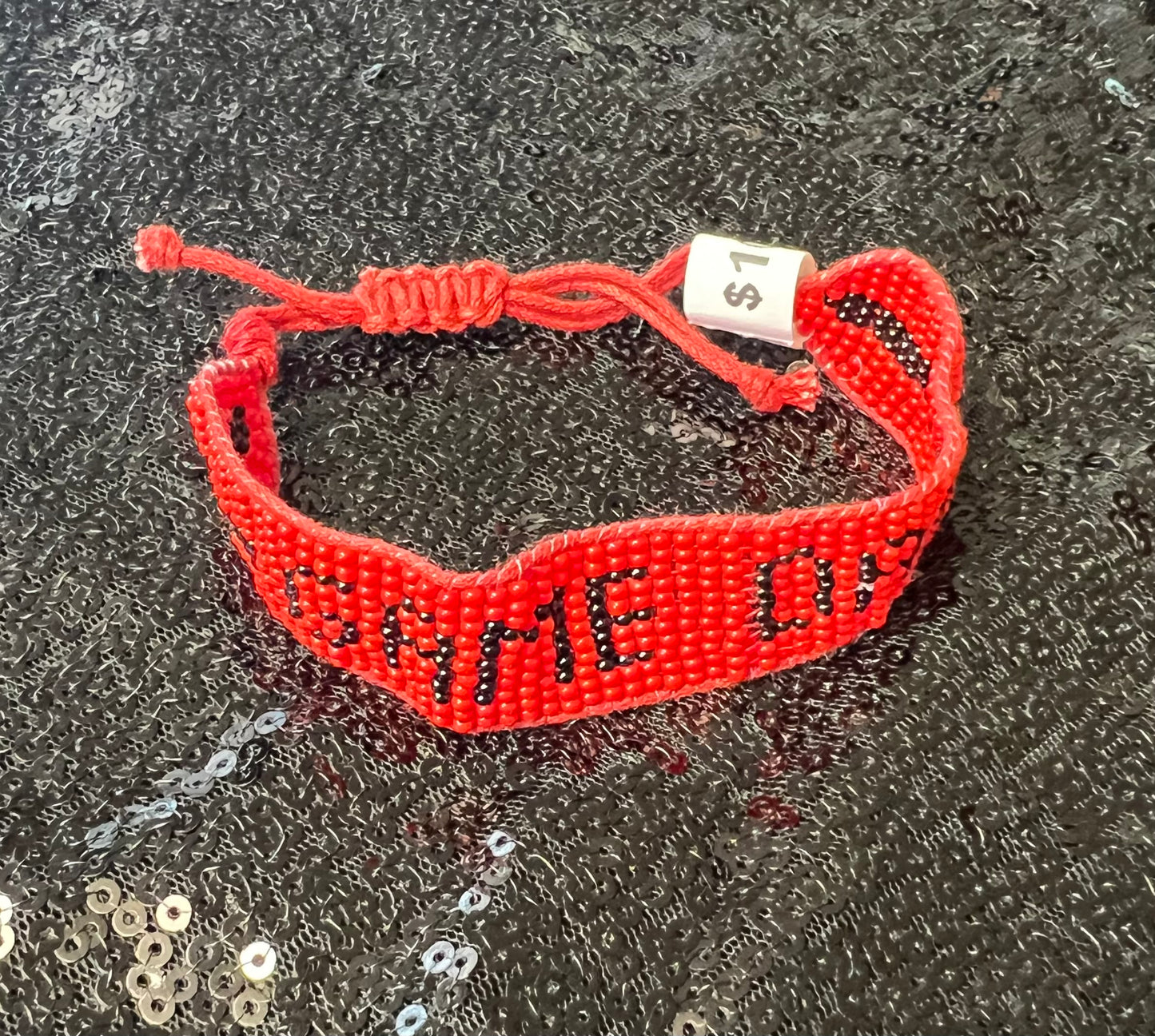GameDay Adjustable Beaded Bracelet