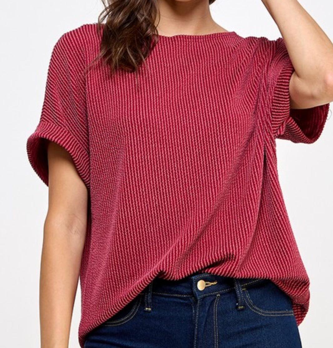 Solid Ribbed Top