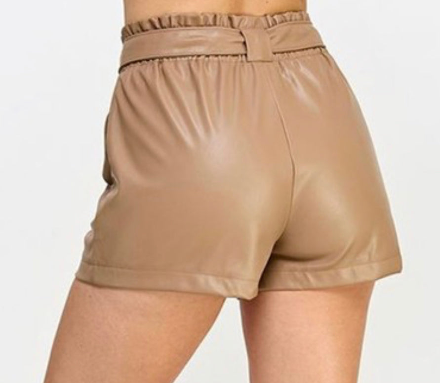 Faux Leather Shorts