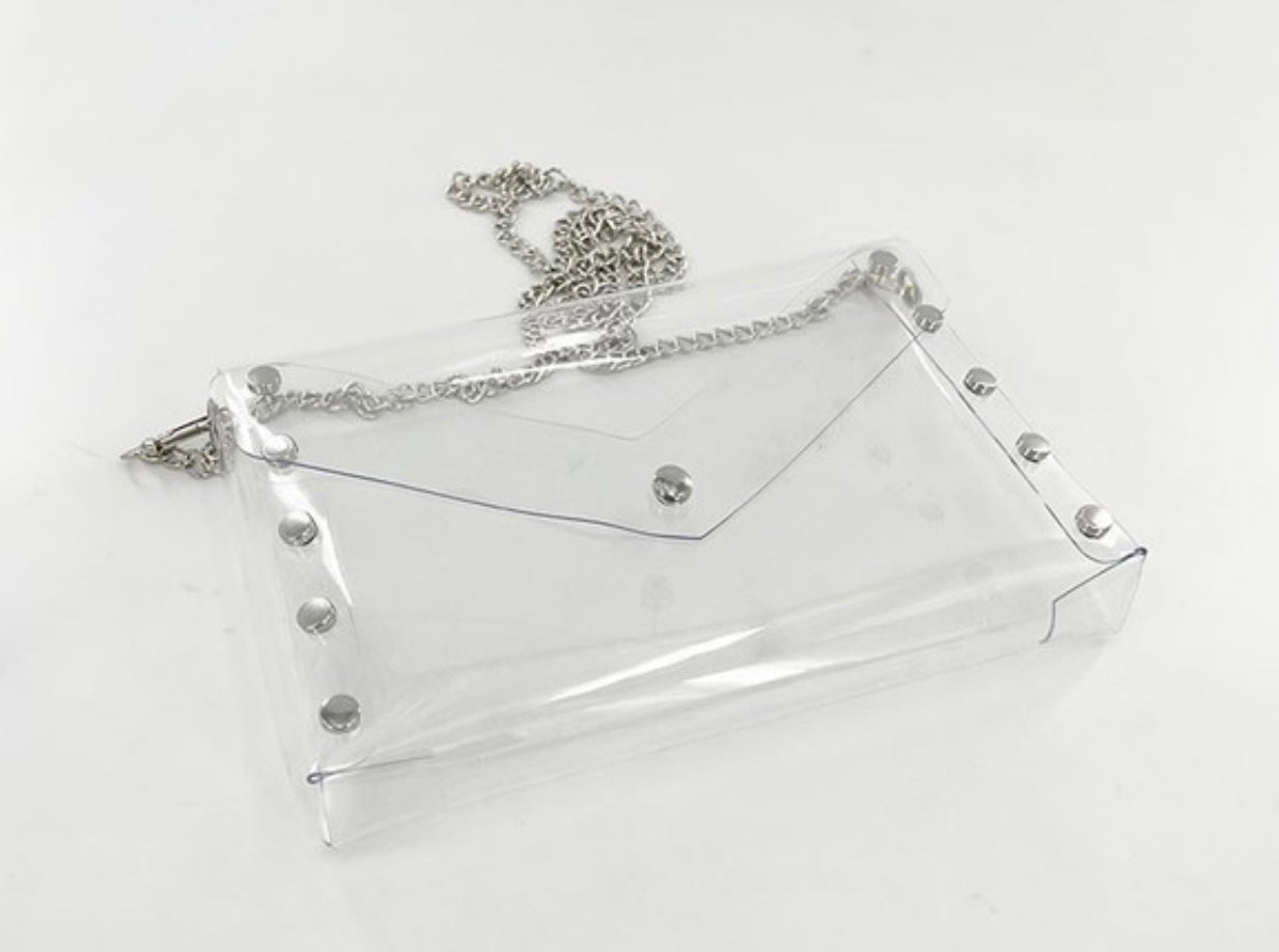 Clear Crossbody and Clutch Bag