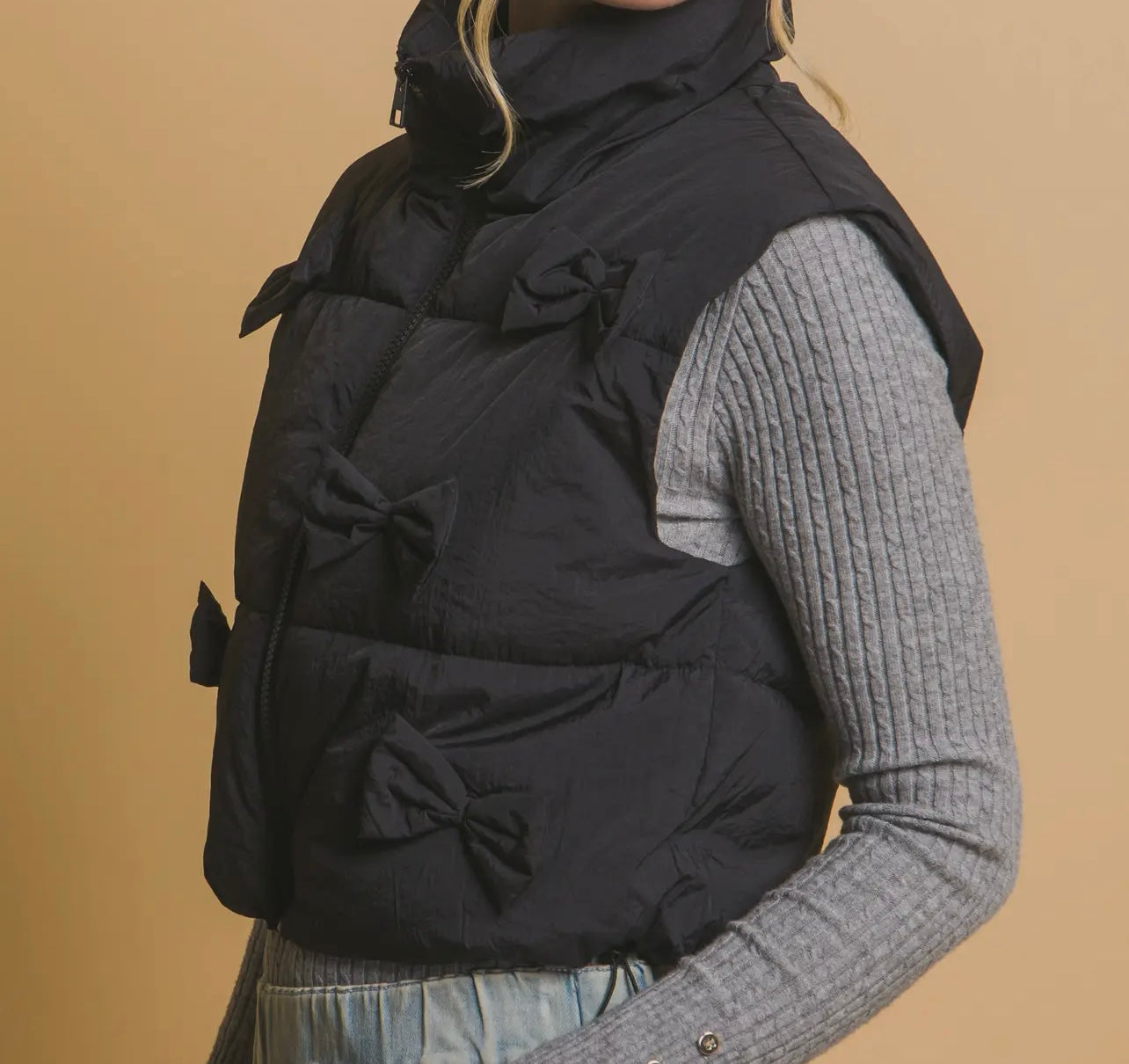 Bow Puffer Vest