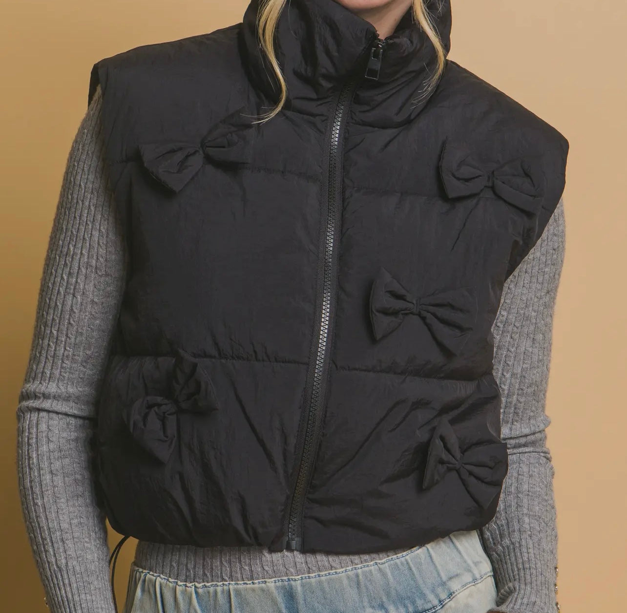 Bow Puffer Vest