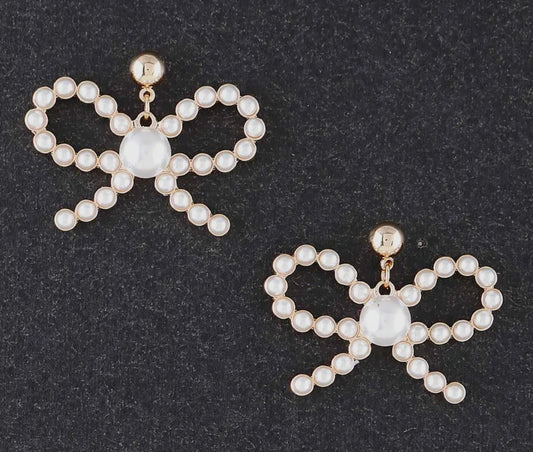 Pearl Wrap Drop Earrings