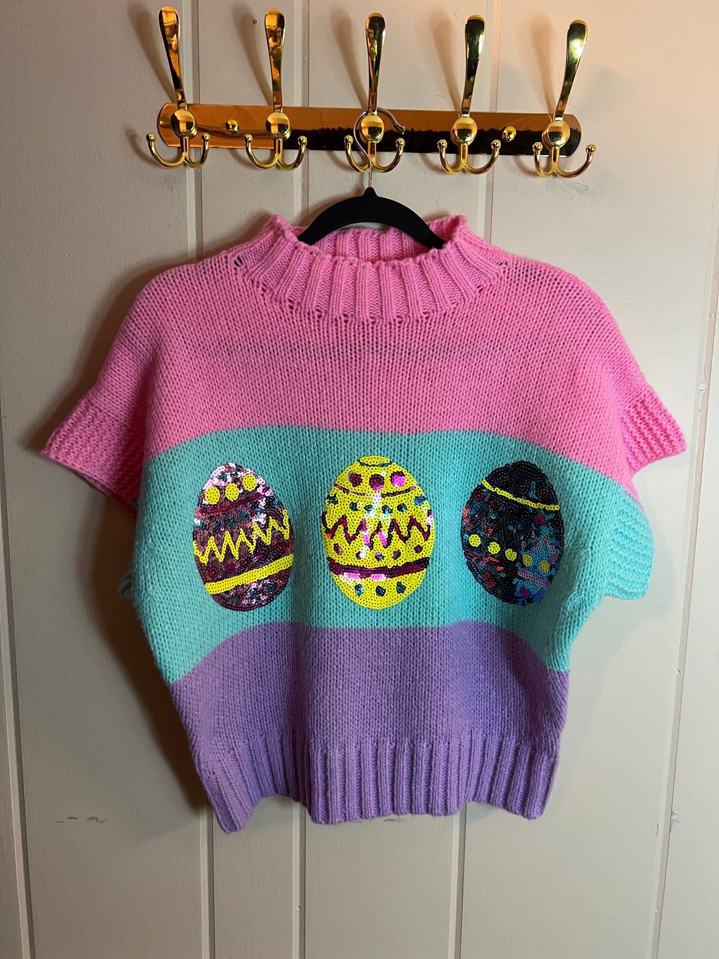 Easter Egg Sequin Sleeveless Sweater