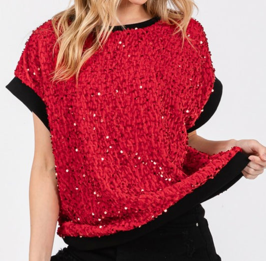 GameDay Velvet SequinTop