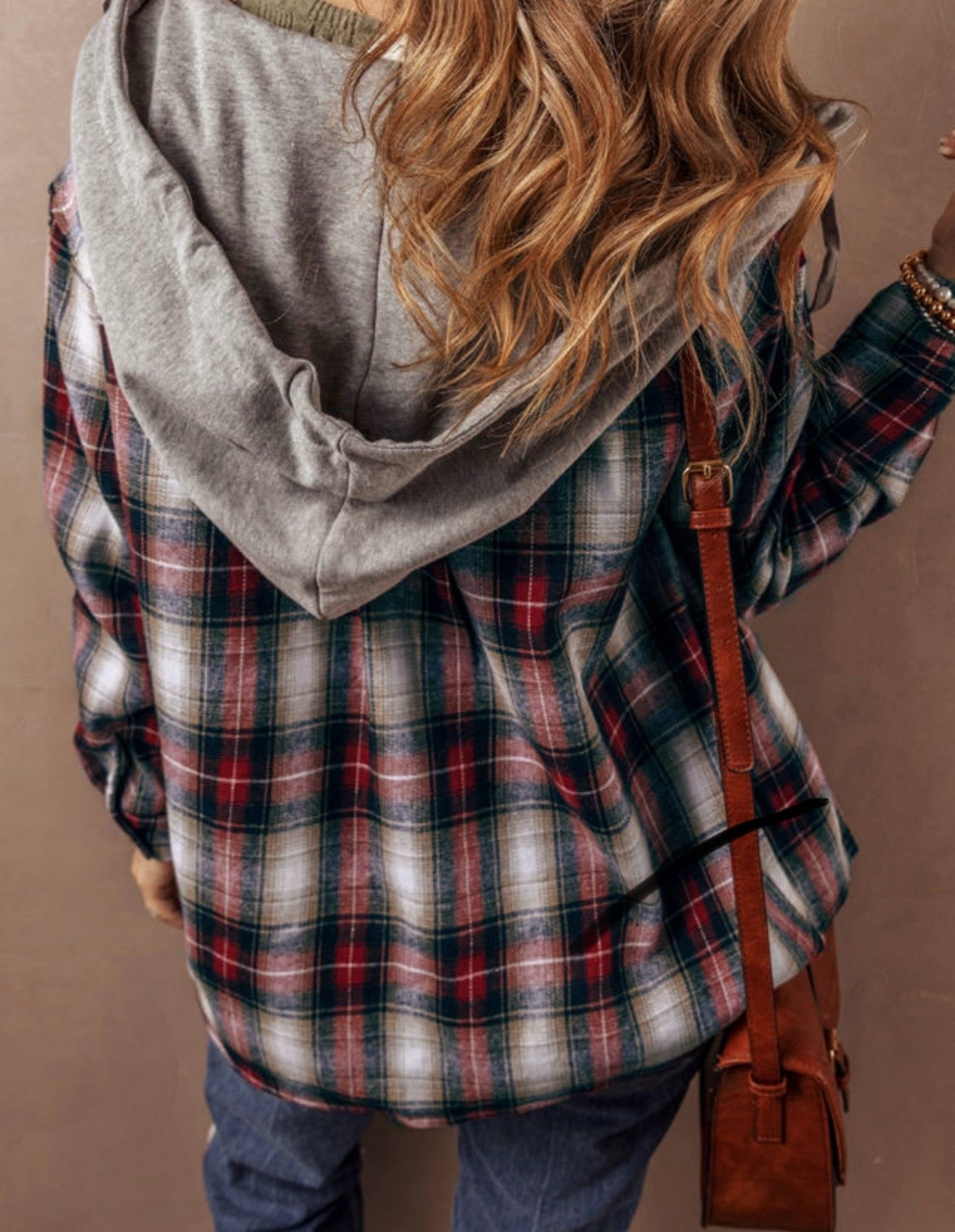Plaid Hooded Shacket