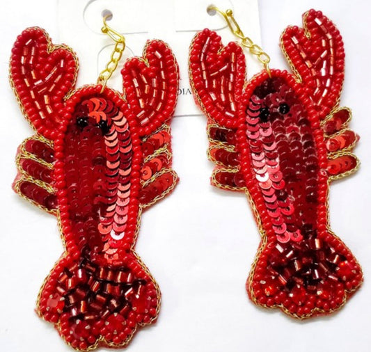 Crawfish Sequin Earrings