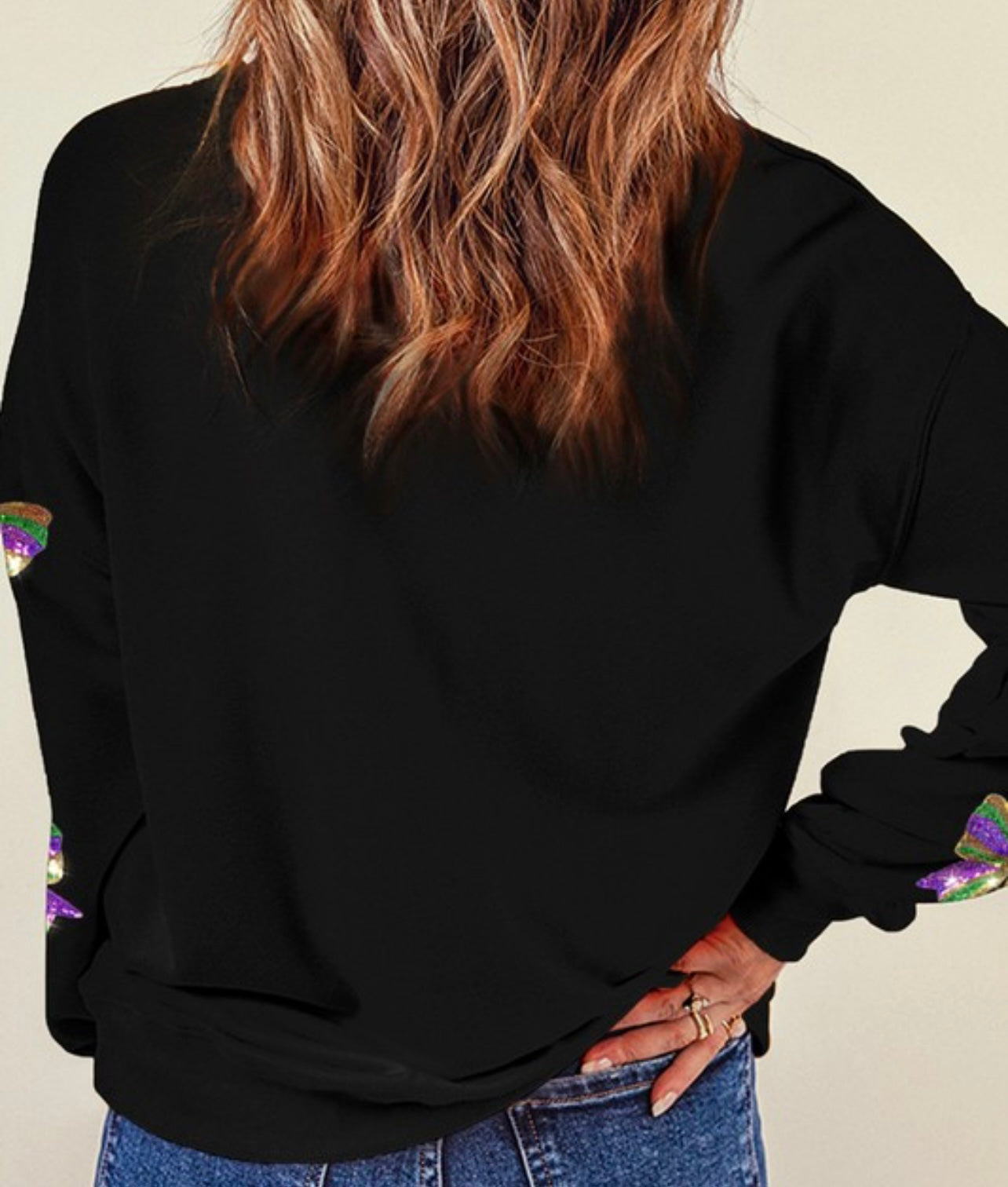 Sequin Bow Sweatshirt