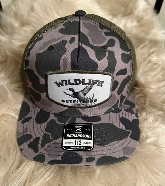 W-Old School Camo Duck Patch