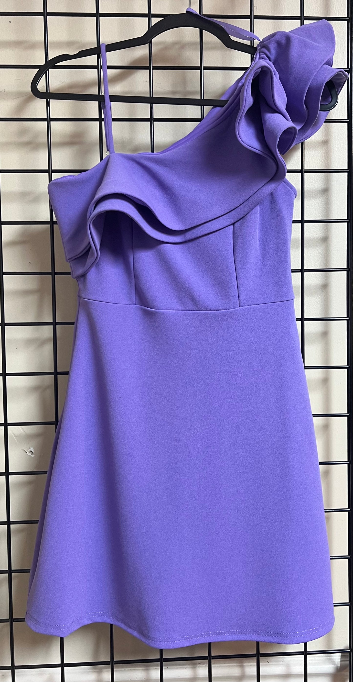 Ruffle One Shoulder Dress
