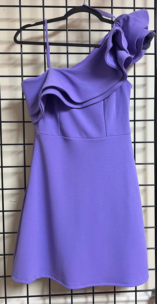 Ruffle One Shoulder Dress