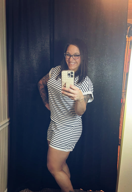 Corded Ribbed Shorts Set