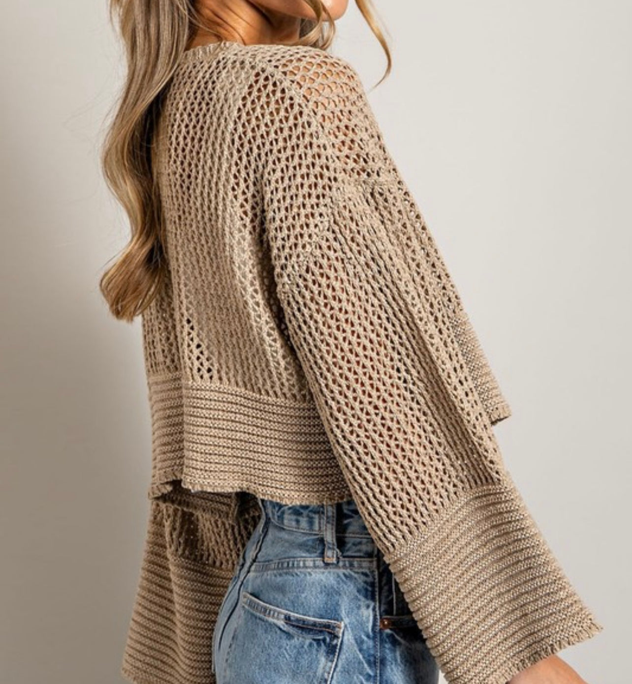 Eyelet Knit Cardigan