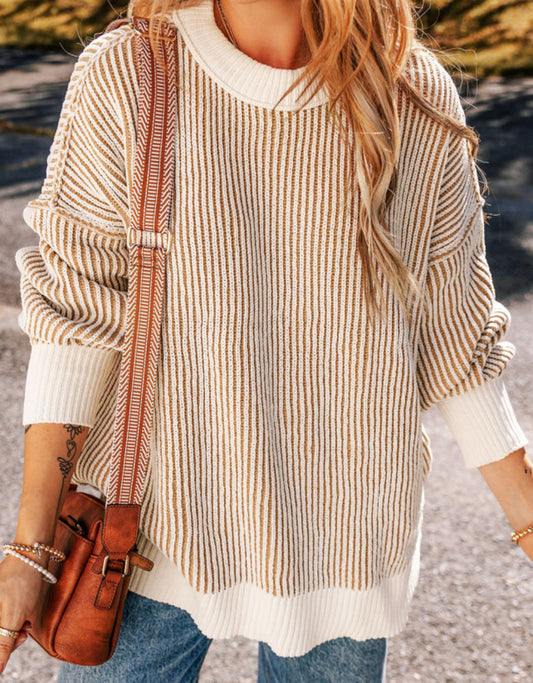 Striped Textured Sweater