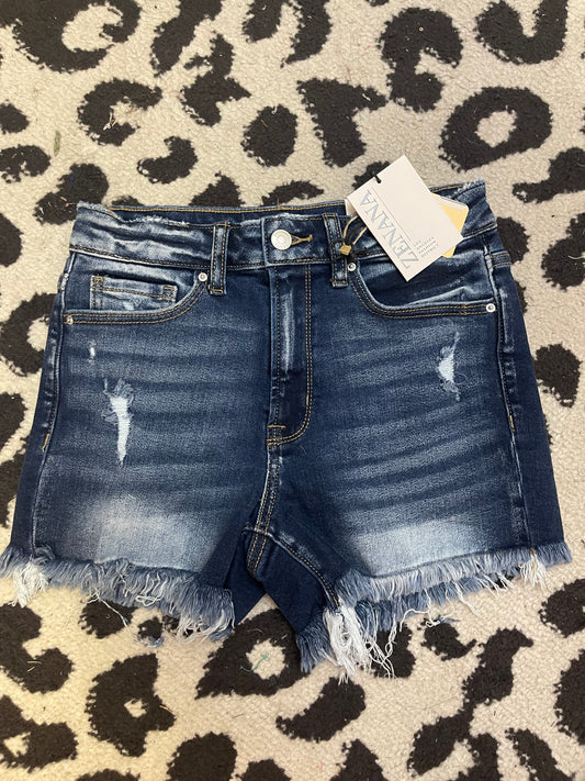Raw Frayed Hem Ripped Denim Shorts