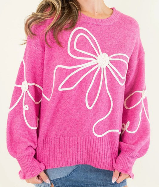 Flower Bow Sweater