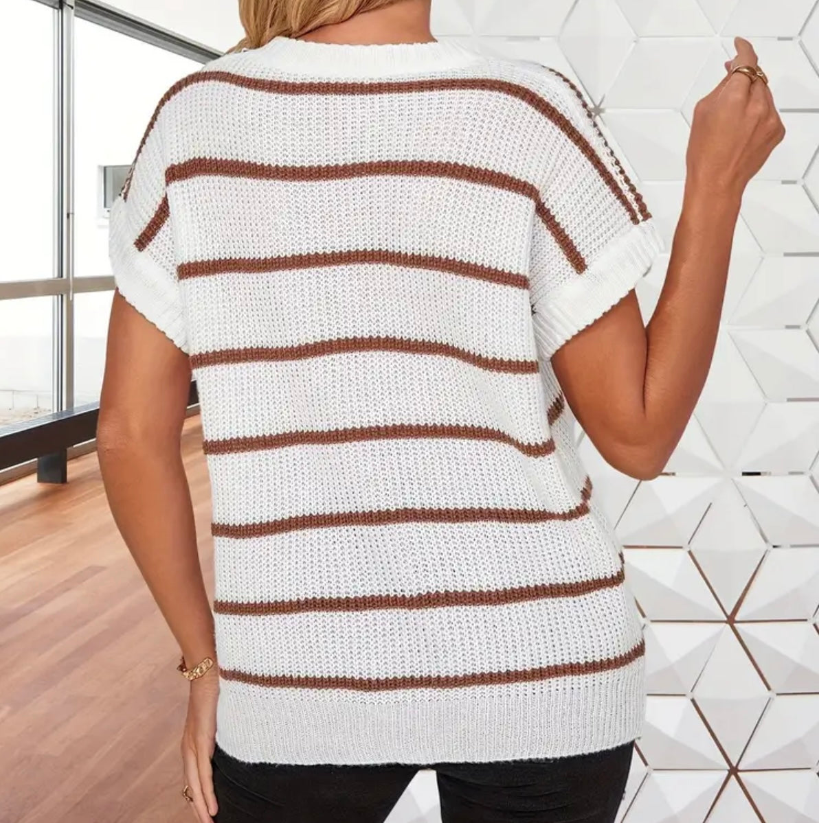 Stripe Crew Neck Sweater