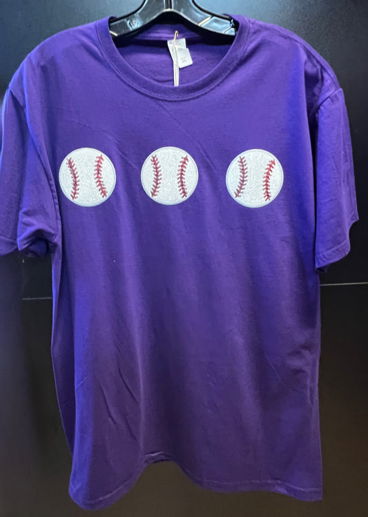 Sequined Baseball Tee