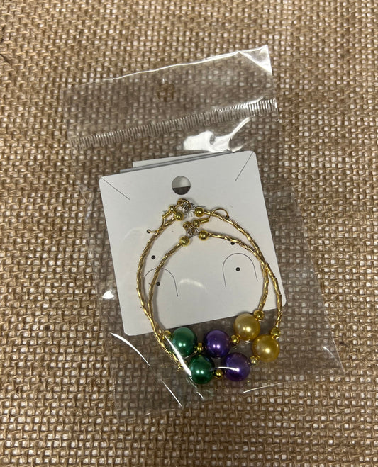 Big Hoop Mardi Gras Earrings