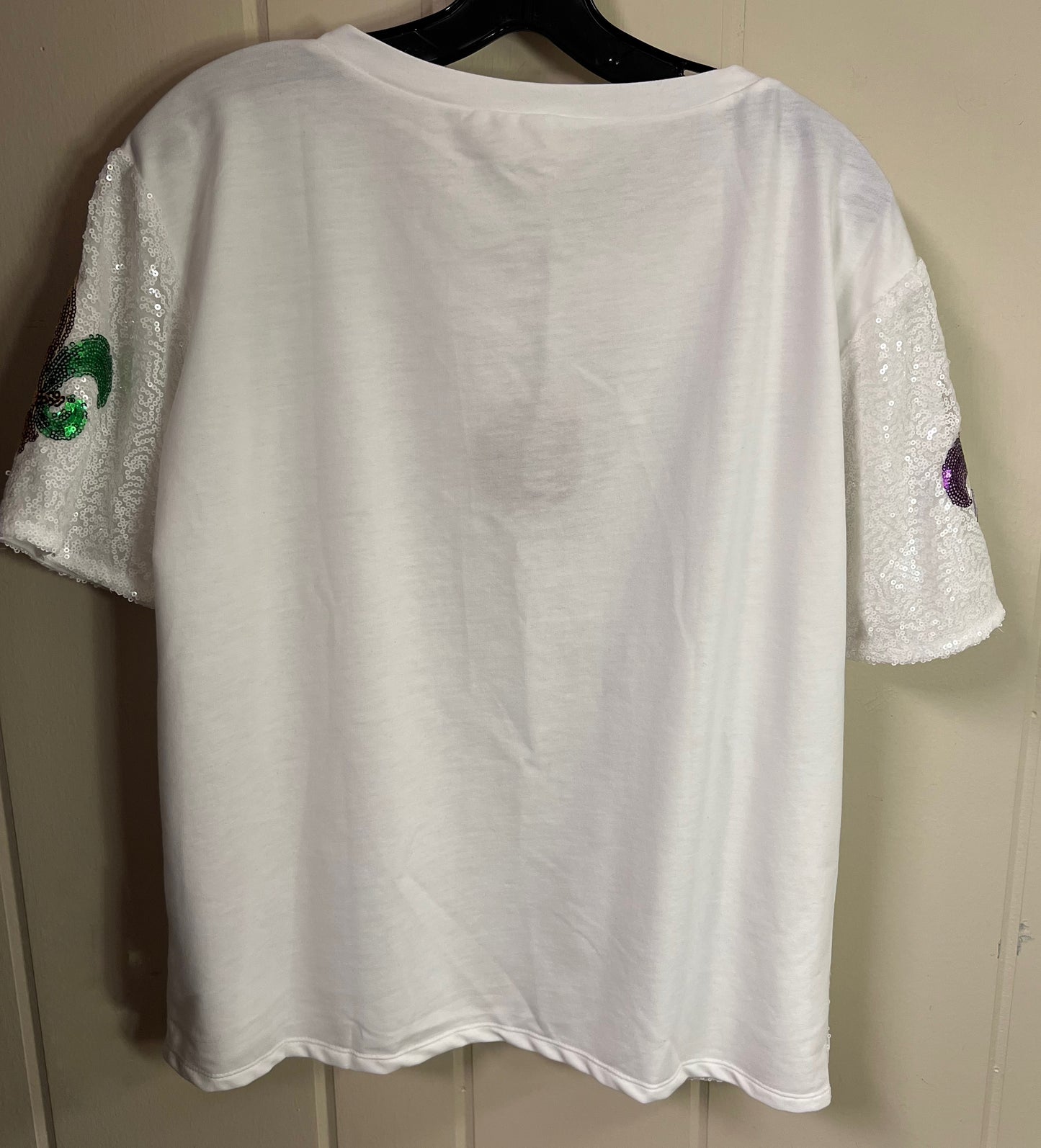 Sequin Mardi Gras Fleur De Lis Top