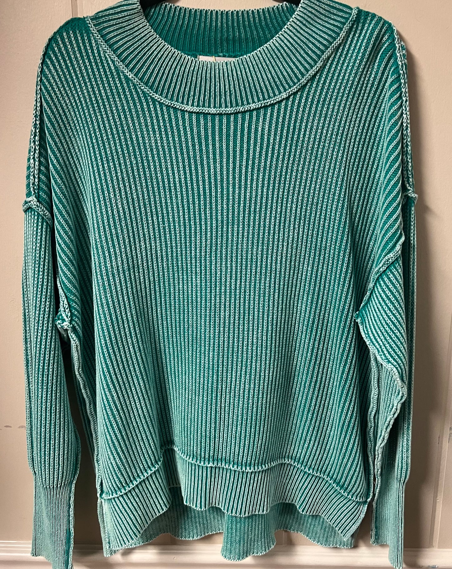 Washed Ribbed Sweater