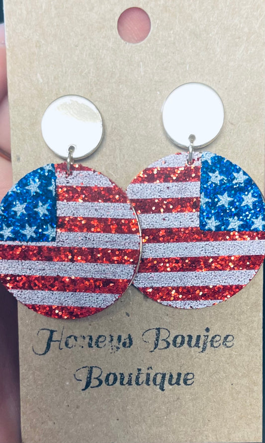 American Flag Earrings