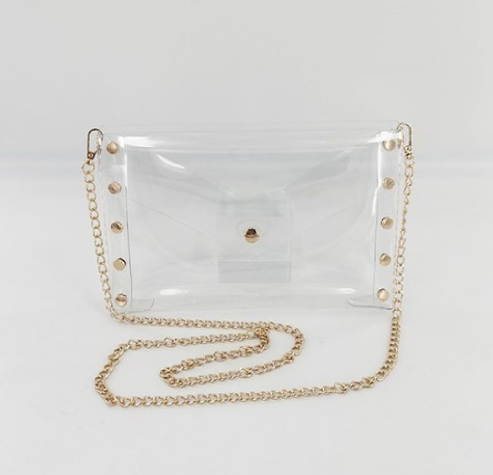 Clear Crossbody and Clutch Bag