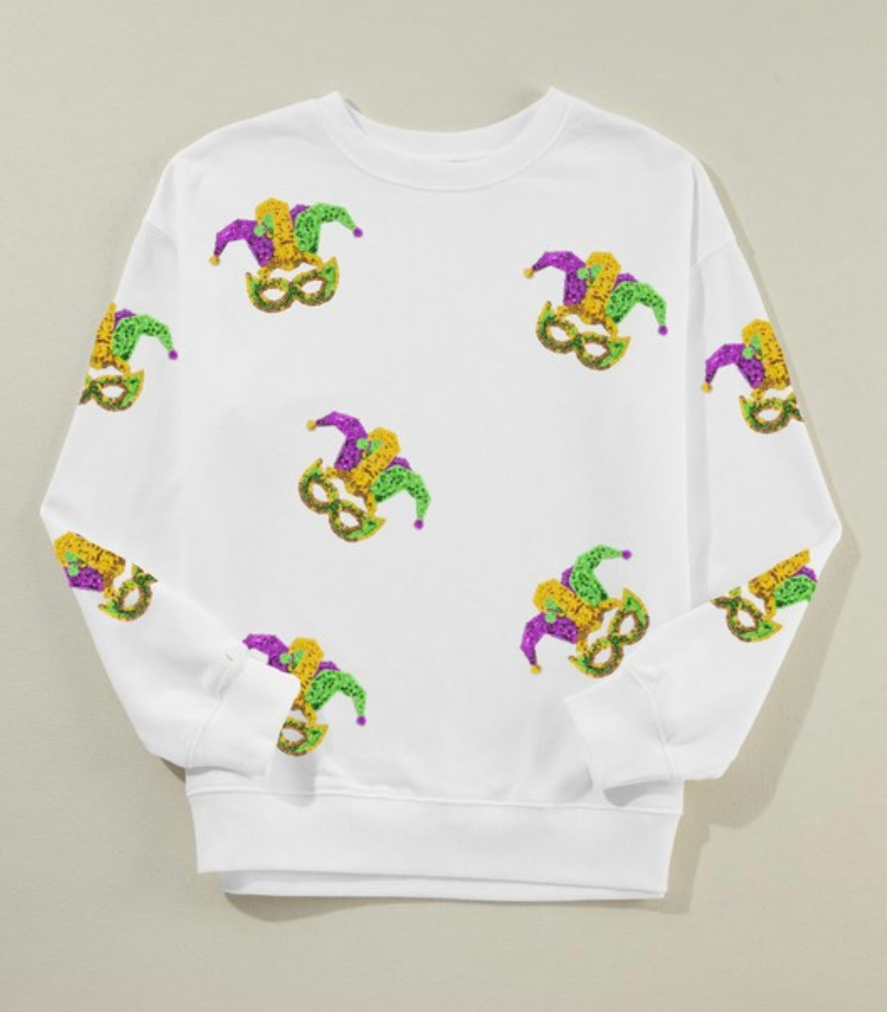Sequin Crown Mask Sweatshirt