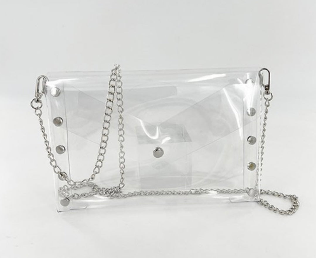Clear Crossbody and Clutch Bag