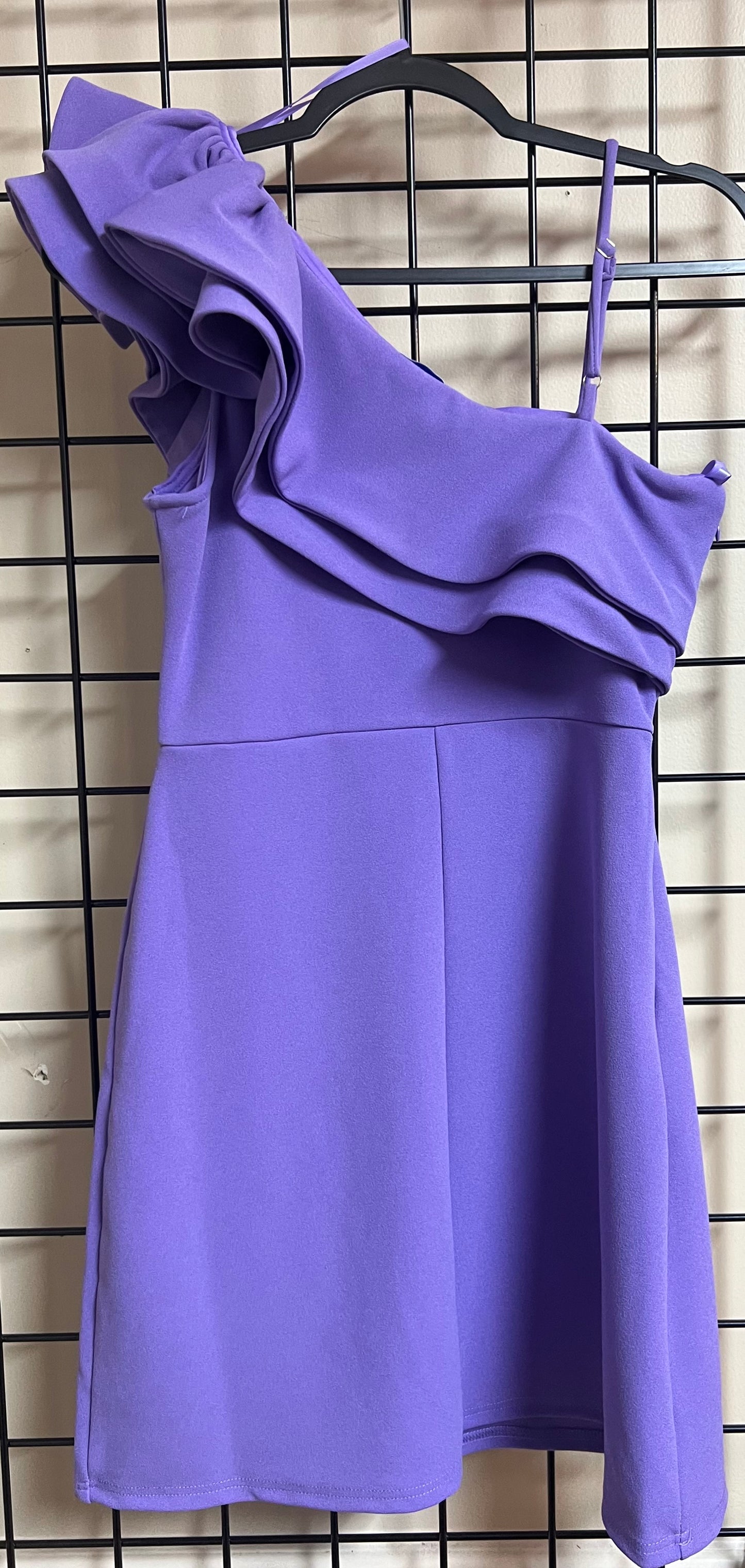 Ruffle One Shoulder Dress
