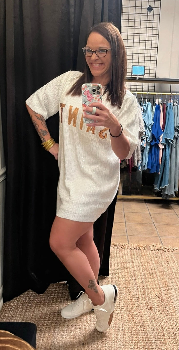 Saints Sequin Mini Dress