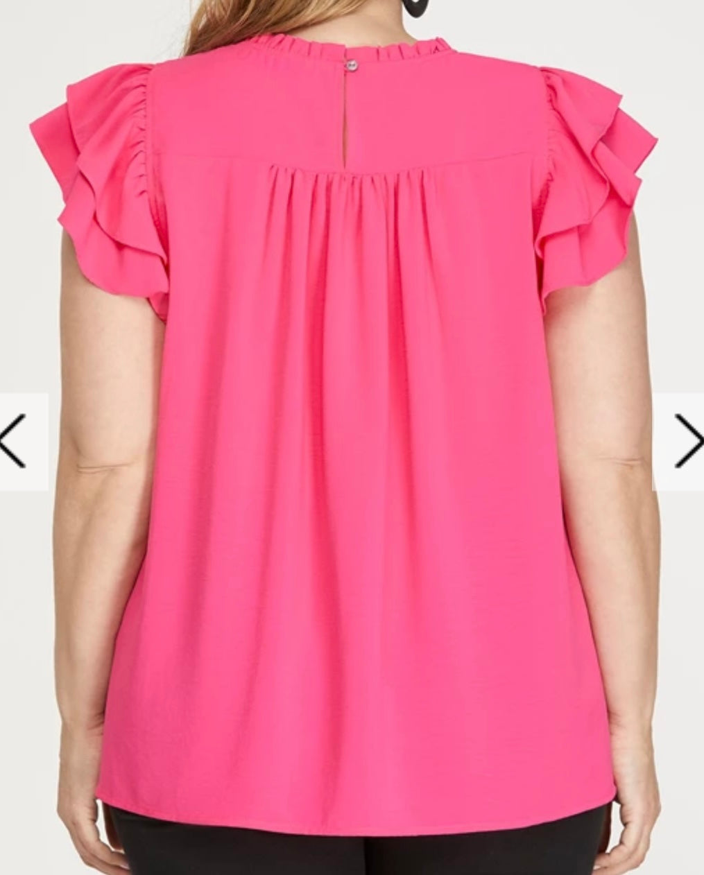 Plus-Flutter Sleeve Top