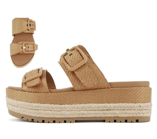 Chunky Platform Espadrille Wedge Sandal