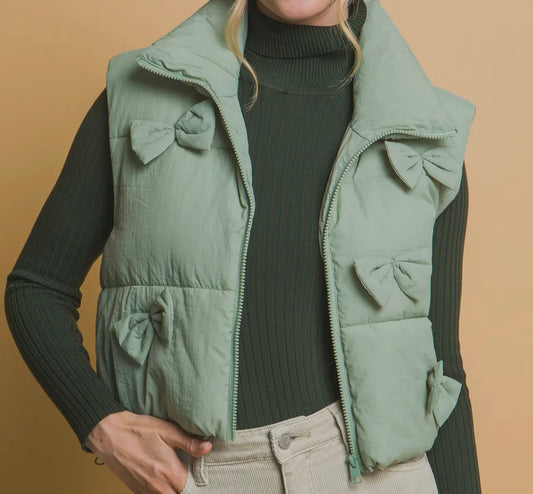 Bow Puffer Vest