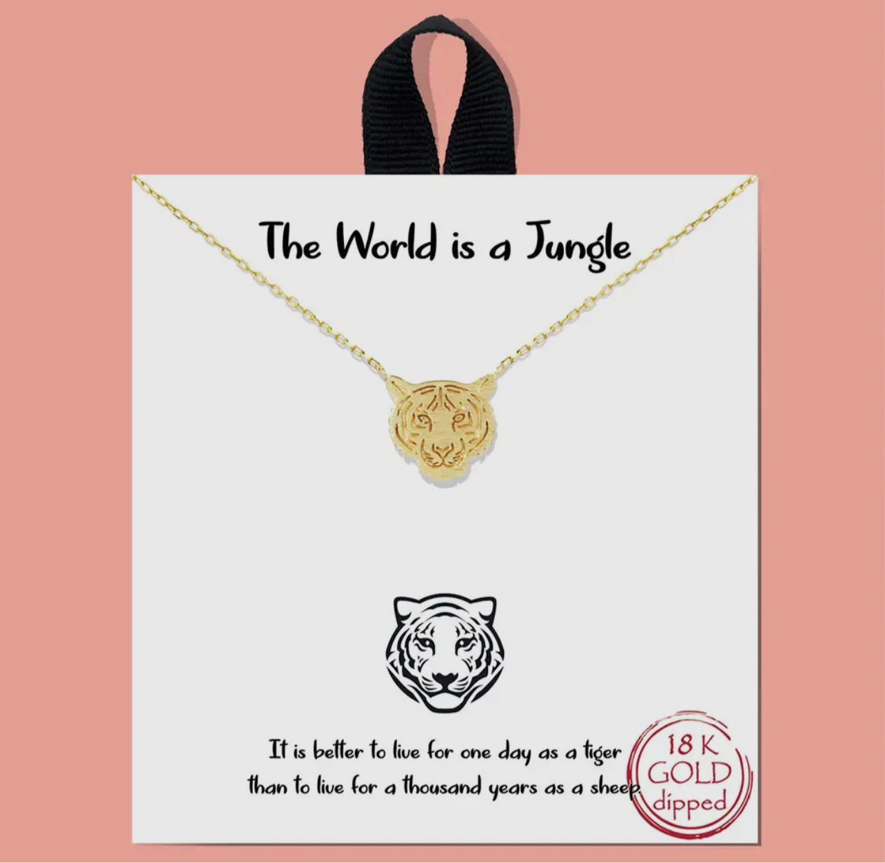 Tiger Face Necklace