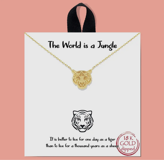 Tiger Face Necklace