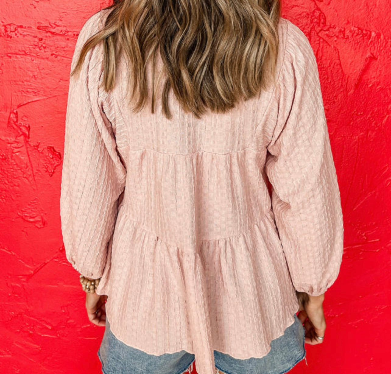 Textured Babydoll Top