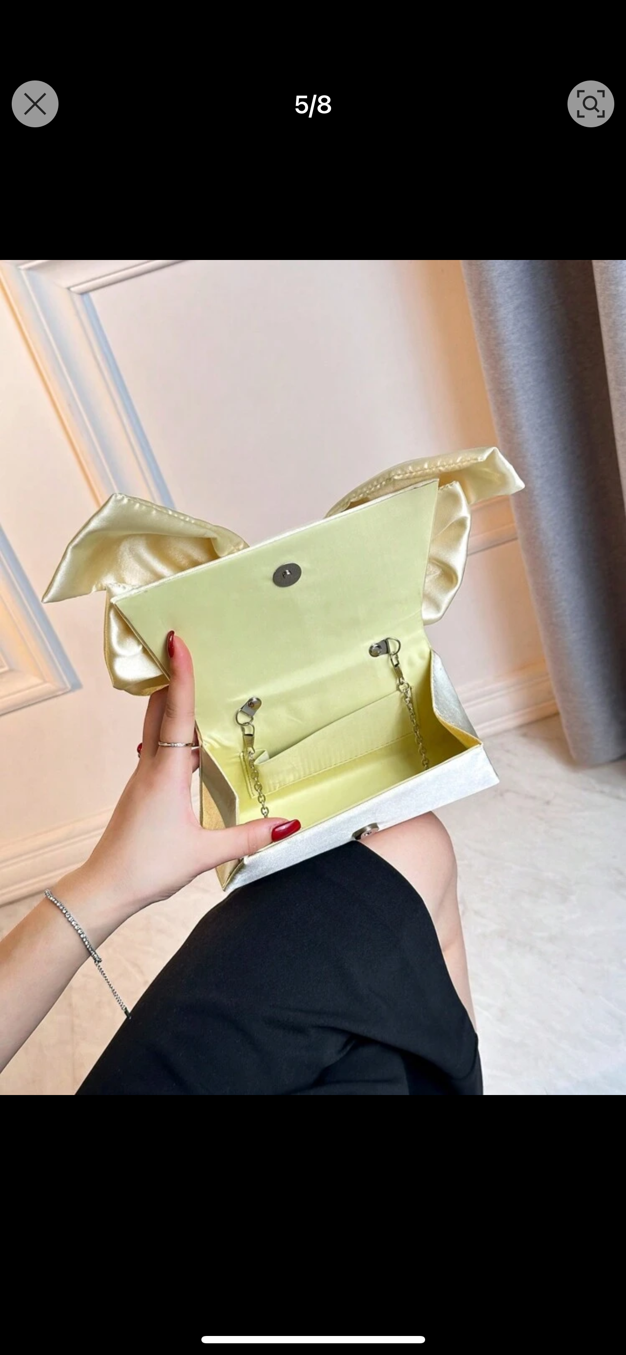 Pearl Handle Bow-Knot Clutch