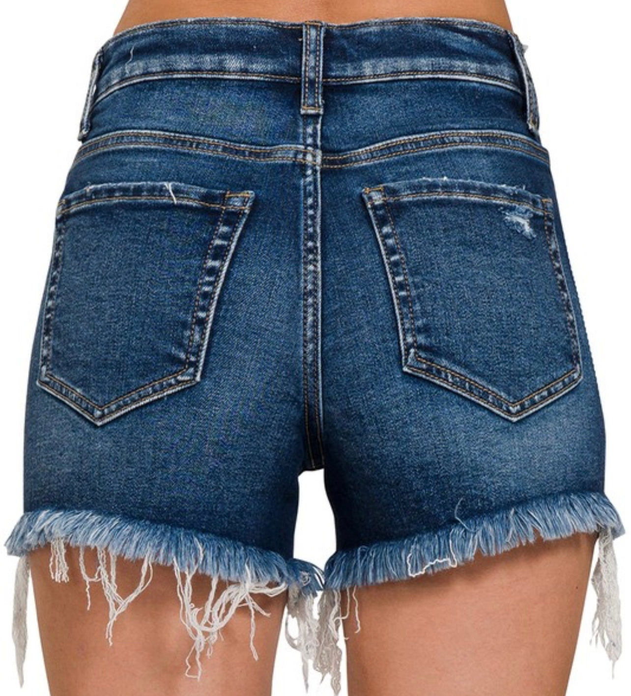 Ripped Denim Shorts