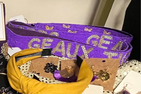 Geaux Tigers Beaded Strap